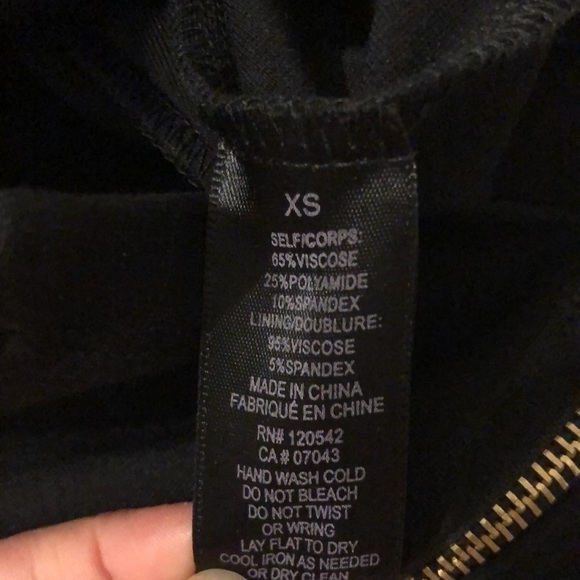 Felicity and Coco NEW Black Zip Up Midi Sheath Dress Size Extra Small - Picture 11 of 11